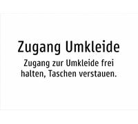 Access Changing Room - Keep Access to Changing Room Clear Store Bags - Aluminium Sign A4: 297x210mm - No Graphic, Text Only