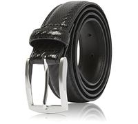 Access Denied Genuine Leather Dress Belts for Men - Mens Belt for Suits, Jeans, Uniform with Single Prong Buckle - Designed in The USA