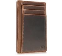 Access Denied Slim Minimalist Wallets for Men & Women - Leather Front Pocket Thin Mens Wallet RFID Credit Card Holder Gifts for Men