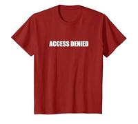 Access Denied T-Shirt, Youth, Cranberry Red, Large