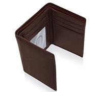 Access Denied Trifold Wallets for Men RFID - Genuine Leather Slim Mens Wallet with ID Window Front Pocket Wallet Gifts for Men