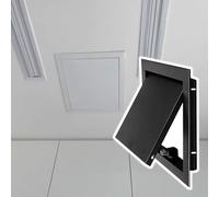 Access Doors for Drywall, Electrical Panel Cover Decorative, High Quality Aluminium Alloy, for Plumbing, Electricity, Heating, Alarm Services(Black,300x300mm/11.8x11.8in)