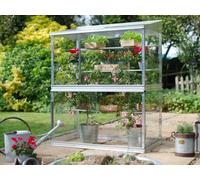 Access Garden Products Growhouse Aluminium 4' Long X 4'11" High X 2'2" Deep With 3mm Toughened Safety Glass Plus Four Adjustable Seed Tray Shelves