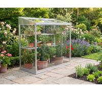 Access Garden Products Midi Aluminium Growhouse 4' Long X 3'10" High X 2'2" Deep With 3mm Toughened Safety Glass Plus Two Adjustable Seed Tray Shelves