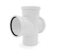 Access Junction (Double Socket), White Kayflow 110mm Soil & Waste Pipe Fitting