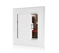 Access Panel 100x100 mm - Paintable Easy Access Doors with Hidden Hinges, Flush Fit ABS Inspection Hatch for Drywall, Wall and Ceiling Electrical Plumbing