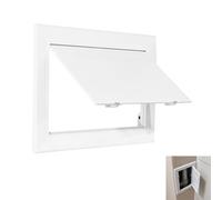 Access Panel 100x150 mm, Inspection Hatch Revision Door Paintable ABS Plastic for Wall & Ceiling, Conceals Pipes Wires Meters Fuse Box Cover, Flush Fit Access Panel Service Hatch for Easy Access