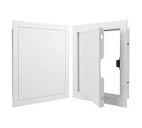 Access Panel 300x300mm Aluminium Inspection Hatch for Wall & Ceiling, Flush Fit Service Door for Plumbing & Electrical, Push-to-Open Maintenance Hole Cover(White,300x400mm)