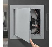 Access Panel 300x300mm, Aluminum Inspection Hatch for Wall & Ceiling, Push-to-Open Access Panel, Flush Fit Paintable Metal Door for Plumbing & Electrical Service(Gray,55x70cm)