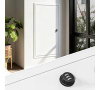 Access Panel Attic Drywall Access Panel with Code Lock, Soundproof Service Door for Plumbing Concealed, Flush Mount Metal Wall Hole Cover Plate(White,35x73cm (14x29in))