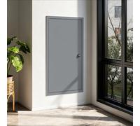 Access Panel Attic Drywall Access Panel with Code Lock, Soundproof Service Door for Plumbing Concealed, Flush Mount Metal Wall Hole Cover Plate(Dark Gray,35x70cm (14x28in))