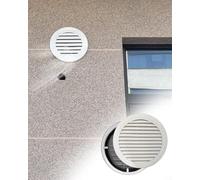 Access Panel Circle Air Vent Plumbing Inspection Service Door, Concealed Access Panel Cover for Kitchen Garage Loft, Paintable Louvered Flap Plate(Dia 250mm (10"))