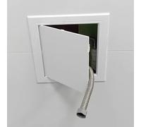Access Panel Door - Plastic Snap-On Self Adhesive Inspection Hatch for Attic, Bathroom, and Kitchen - White Service Door