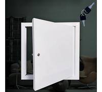 Access Panel Door with Locks Keys, Easy Install Inspection Hatch for Plumbing and Laundry Chute Maintenance, Interior/Exterior Use