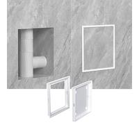 Access Panel for Drywall Cover Plumbing Electrical Wiring Wall Access Panel, Embedded Bathroom Inspection Hatch, Service Door/Wall Hole Cover, Crawl Space Access Door(White,12x12cm/4.7x4.7in)