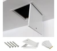 Access Panel for Drywall Plasterboard Inspection Hatch Ceiling Loft Door 150x150 300x300 400x400 mm, Lockable Metal Plumbing Wall Hole Cover Heavy Duty White(White,150x100mm)