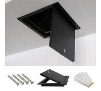Access Panel for Drywall Plasterboard Inspection Hatch Ceiling Loft Door 150x150 300x300 400x400 mm, Lockable Metal Plumbing Wall Hole Cover Heavy Duty White(Black,150x100mm)
