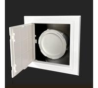 Access Panel for Drywall - White Plastic Cover for Plumbing and Electrical Cables - Easy Install Wall Hole Cover Plate (100mm/3.9in)