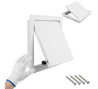 Access Panel for Plasterboard 200x200 300x300 400x400mm, Aluminium Metal Inspection Hatch Magnetic Push to Open, Wall Hole Cover Loft Hatch Bath Panel(White,300x300mm)