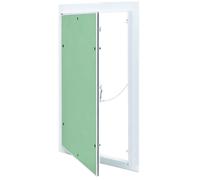 Access Panel Green and Silver Aluminium and Plasterboard Outdoor Wall vidaXL