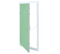 Access Panel Green and Silver Aluminium and Plasterboard Outdoor Wall vidaXL
