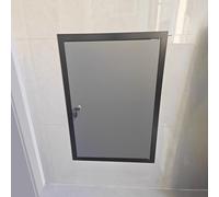 Access Panel Inspection Hatch Easy Access Doors, Lockable Access Panel for Drywall Grey & Black, Sealed Waterproof Inspection Hatch(45x55cm(18x22in))