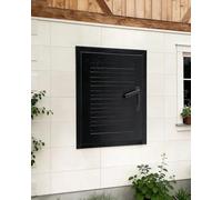 Access Panel Lockable Access Panel with Key Lock, Textured Aluminum Hinged Inspection Hatch Door, Silent Sealing Strip for Windproof & Sound Insulation(Black,600x1200mm/24x47in)