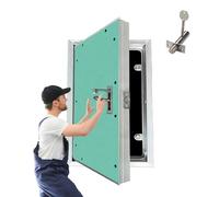 access panel Lockable Drywall Access Panel Kit, 12"-40" Adjustable Hidden Access Door with Keyed Lock, Tool-Free Installation For Home Renovation & Commercial Kitchen Exhaust, Custom Size(14x18in/35x4