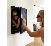 Access Panel Louvered Access Panel for Drywall 18x18/ 24x24, Waterproof Concealed Bathroom Opening Flap Cover Plate, Wall Ceiling Floor Inspection Hatch(Black,800x950mm/31x37in)