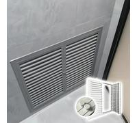 Access Panel Louvered Vented, UV Resistant Inspection Hatch for Exterior/Interior, Double Door Service Panel for Basements and Bathrooms