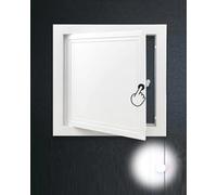 Access Panel Magnetic Access Panel with Push to Open Button, White Attic Revision Door, Drywall Plumbing Opening Flap Cover Plate(16x17in/405x432mm)