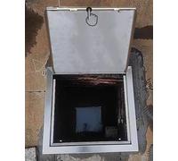 Access Panel Outdoor Crawl Space Floor Access Panel Door, Push Click Inspection Hatch for Conceals Wires, Stainless Steel Plumbing Revision Cover(8x12in (200x300mm))