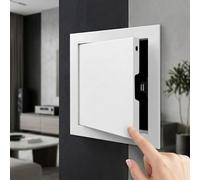 Access Panel, Paintable Aluminum Inspection Hatch for Wall & Ceiling, Push-to-Open Access Panel with Concealed Hinge, Flush Fit Service Door for Drywall Plumbing(White,40x55cm)