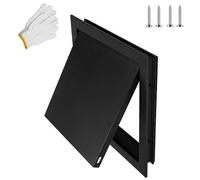 Access Panel Paintable with Hidden Hinges, Metal Access Doors for Plasterboard, Push to Open Inspection Hatch Revision Door for Walls & Ceilings, Bath Panel & Fuse Box Cover Cabinet(Black,250x300 mm)