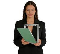 Access Panel Spring Loaded Access Panel with Paintable Plasterboard, Magnetic Flush Mount Aluminum Frame Attic Door, Pull Open Wall Ceiling Hole Cover(325x325mm/13x13in)