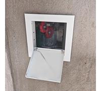 Access Panel White Click Open Access Door Magnetic Panel, Recessed Inspection Hatch Hole Cover, Shower Valve Metal Access Attic Door, Electrical Service Door(30.5x30cm/12x11.8in)
