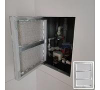 Access panels,Wall Tile Access Door Touch Latch, Concealed Design Metal Access Panel for Plumbing, Bathroom Shower Garage Inspection Hatch Maintenance Flap(30x75in(750x1900mm))