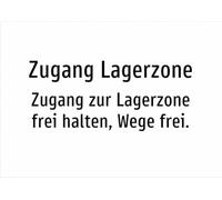 Access Storage Zone - Access to Storage Zone Free - Paths Free - Sticker A3: 420 x 297 mm - No Graphic, Text Only