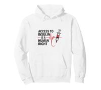 Access To Insulin Is A Human Right Diabetes Heartbeat Line Pullover Hoodie