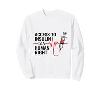 Access To Insulin Is A Human Right Diabetes Heartbeat Line Sweatshirt
