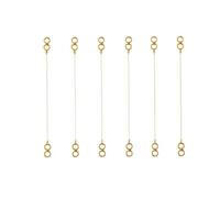 Accessher Invisible Earring Support Chains | Transparent Stretchable Lobe Protectors for Earrings | Adjustable Gold-Tone Ear Saharas | Pack of 6