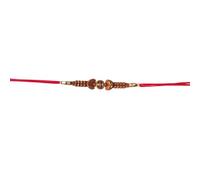 ACCESSHER Traditional Delicate Beads Rakhi for Beloved Brother Pack of 6 & Gifting with Roli Kumkum Packets & Happy Rakshabandhan Card, One Size, no metal, no gemstone