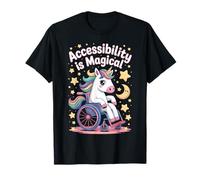 Accessibility Is Magical Cute Unicorn Wheelchair Disability T-Shirt