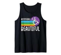 Accessible Is Beautiful Support Disability Awareness Month Tank Top