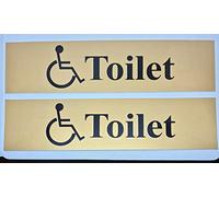 Accessible Toilet | 2 x Self Adhesive Signs 200mm x 50mm | For Indoor & Outdoor Use