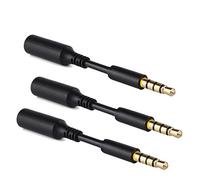 Accessonico 3 Pack Headset Audio Jack Extender, 3.5mm Headphone AUX Extension Adapter for Juice Pack, for Battery Charger Case, Power Case, for Smartphones, Tablets