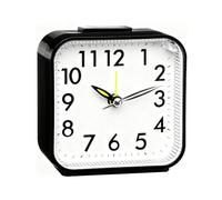 Accessonico Alarm Clock,Silent Alarm Clocks Bedside Non Ticking Sound Bedside Table Clock Night Light Battery Powered for Function Heavy Sleepers Children Desk Bedrooms Office Outdoors Travel (Black)