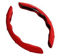 Accessori Auto Steering Wheel Covers For Mitsubishi Asx For Eclipse For Lancer For Mirage Suede Anti-Skid Segmented Steering Wheel Protective Covers Accessories Car steering wheel glove(A-red)