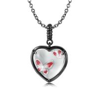 Accessorie Butterfly Transparent White Heart Shaped Pendant Love Mark Necklace Fit For n Pendants Jewelry