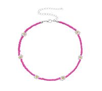 Accessorie Colorful Beaded Necklace For Women, DIY Beaded Choker Necklace Vintage Boho Daisy Bead Strand Colorful Short Necklace, Rainbow Beads Necklace Colorful Jewelry For Women